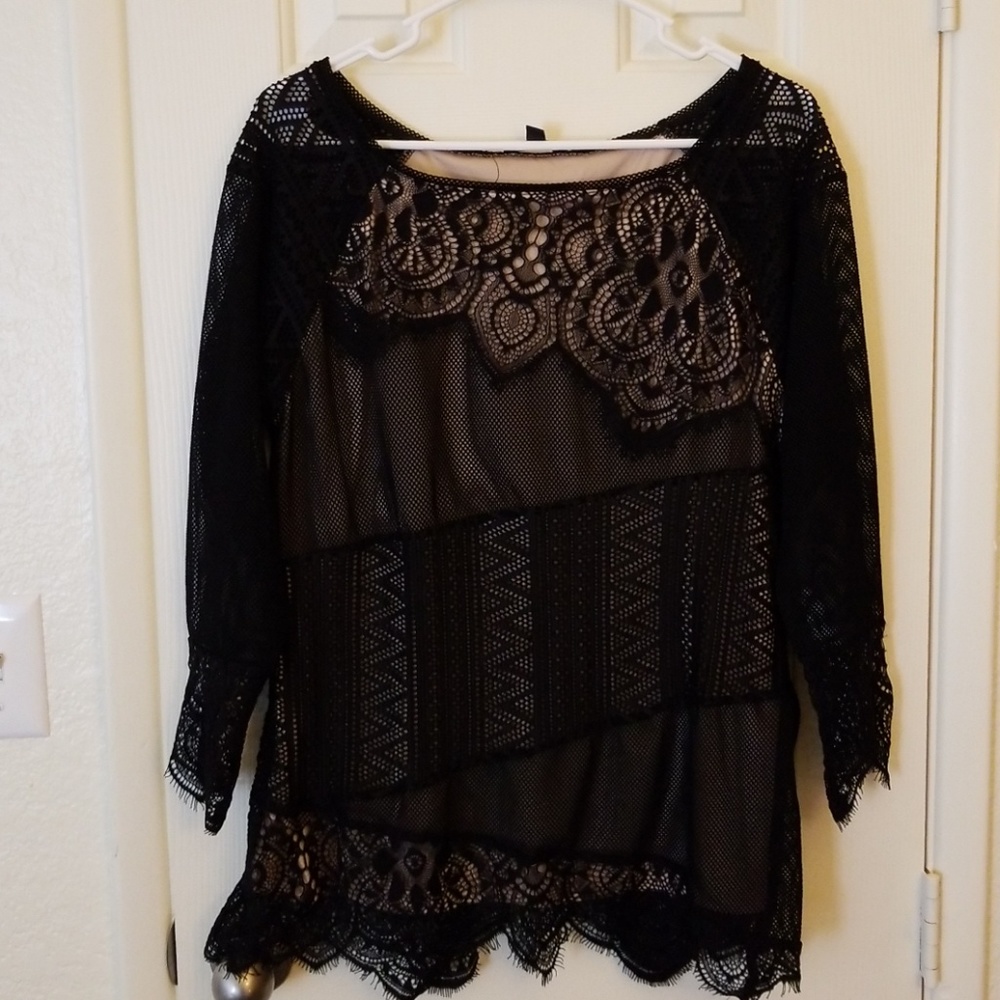 Lane Bryant crochet top